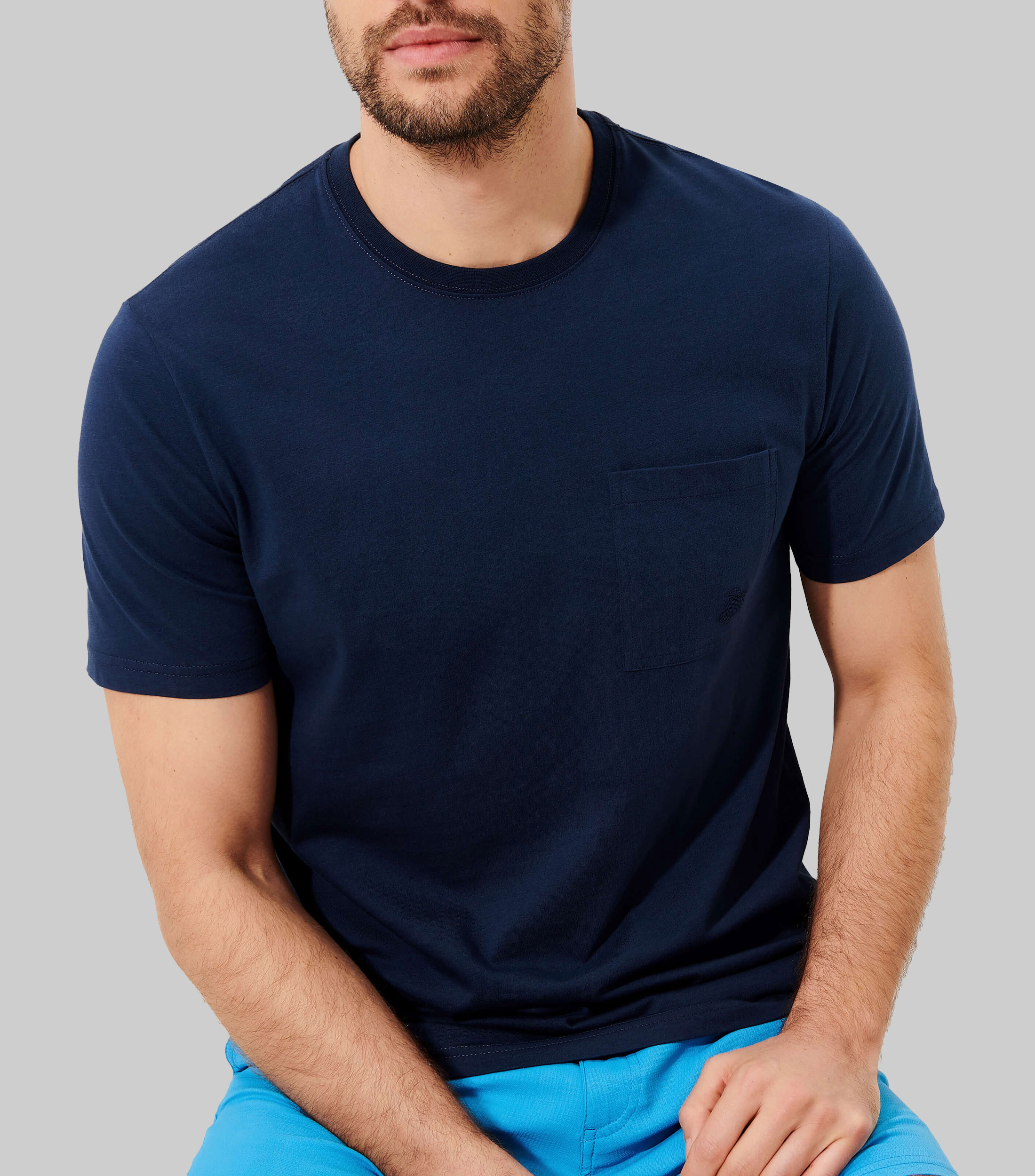 Playera cuello redondo manga corta lisa Hombre